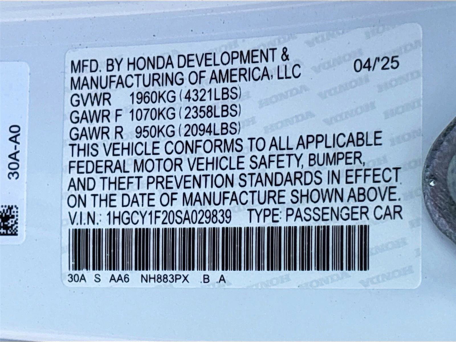 Certified 2025 Honda Accord LX image 35