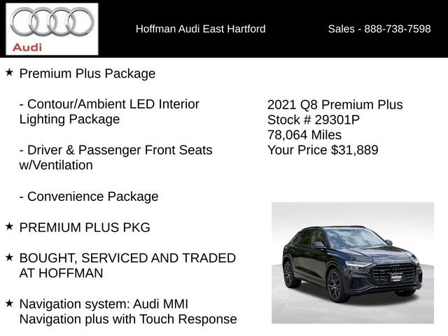 Used 2021 Audi Q8 Premium Plus w/ Premium Plus Package AWD/4WD image 24