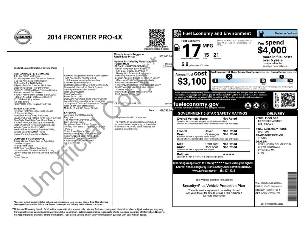 Used 2014 Nissan Frontier PRO-4X w/ Pro-4x Luxury Package image 8