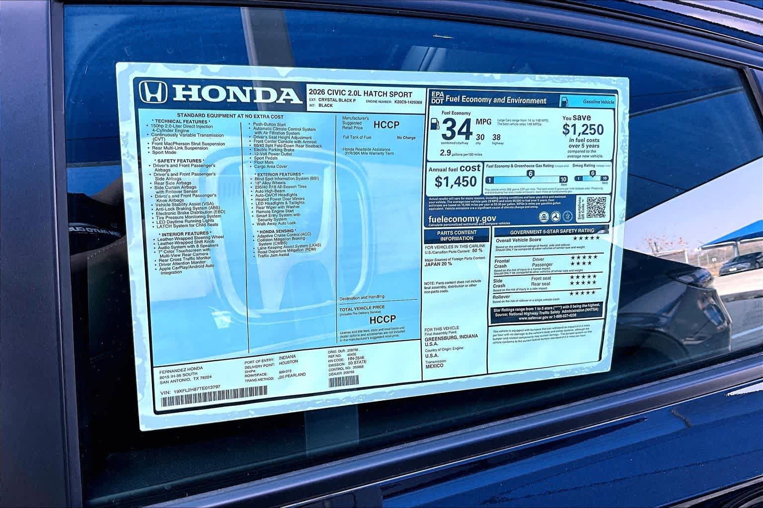 Used 2026 Honda Civic Sport image 19