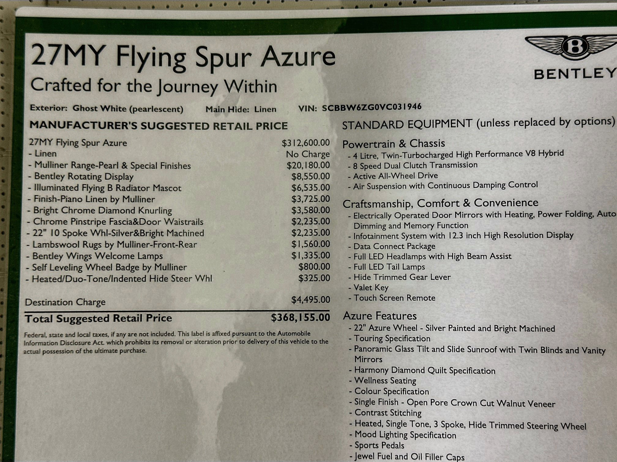 New 2027 Bentley Flying Spur AWD/4WD image 28