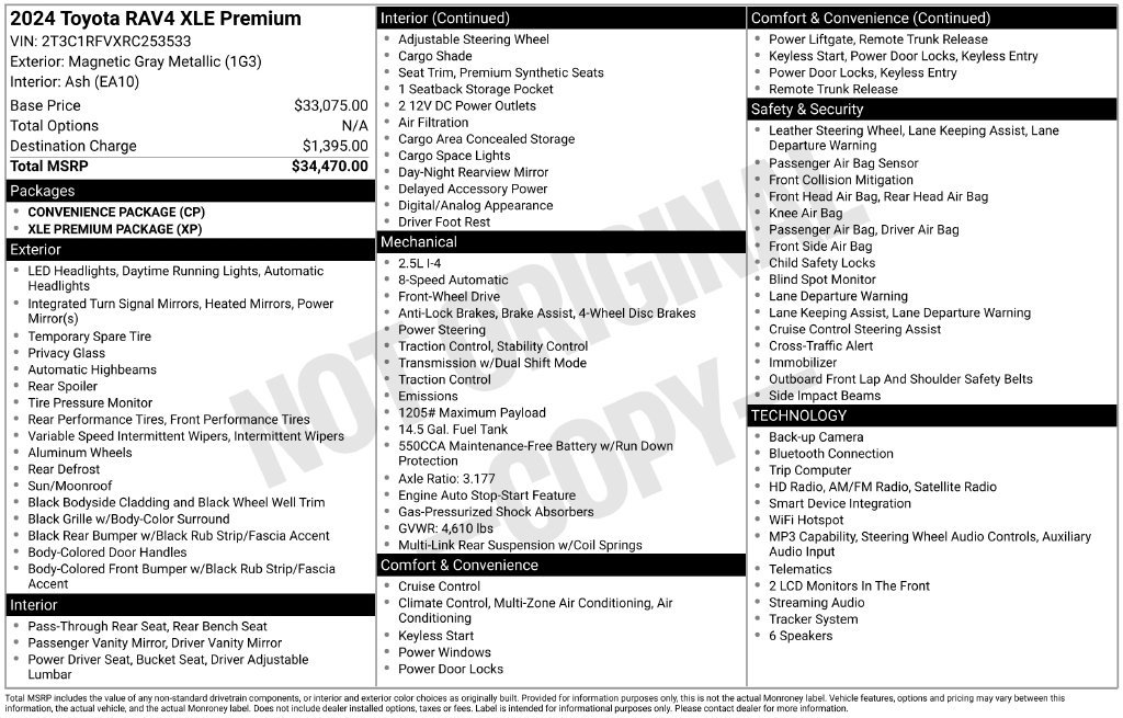 Used 2024 Toyota RAV4 XLE Premium FWD image 35
