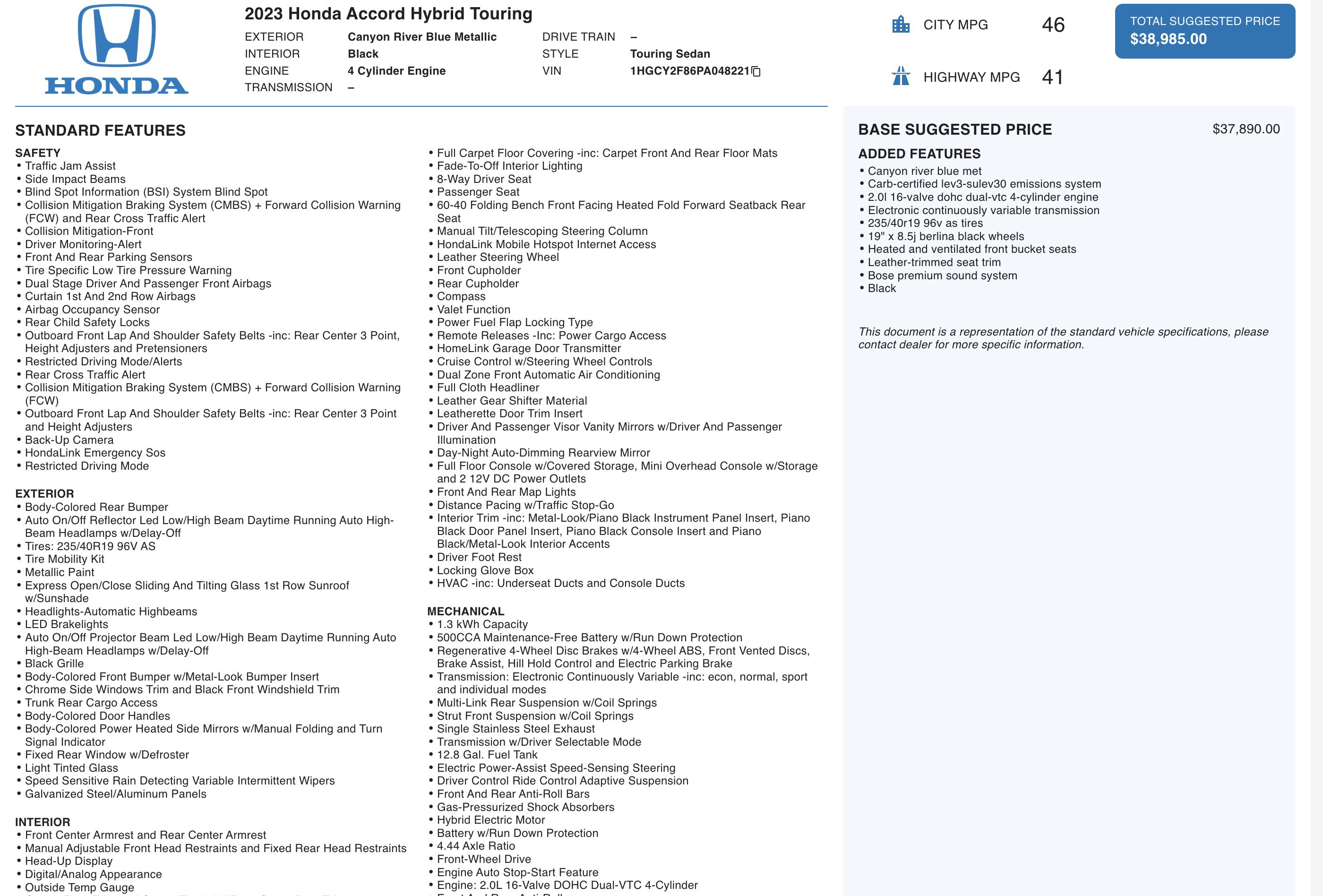 Used 2023 Honda Accord Touring image 5