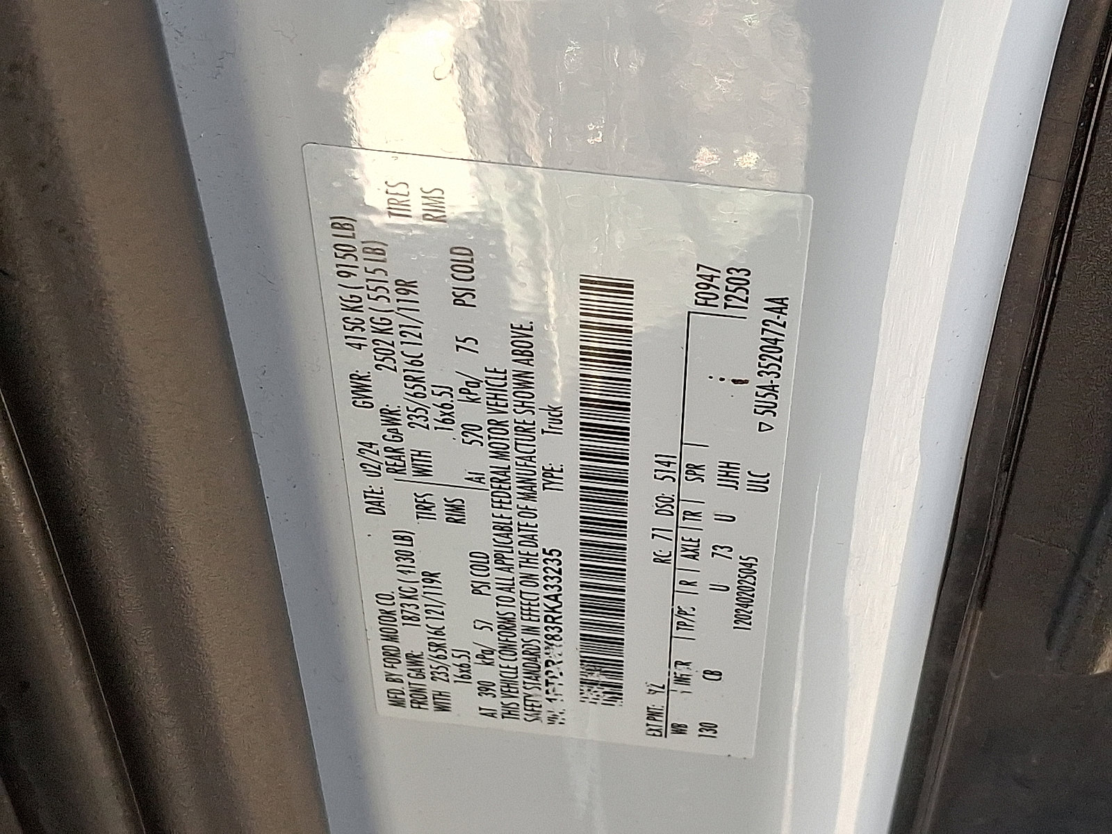 Certified 2024 Ford Transit 250 Low Roof w/ Exterior Upgrade Package image 24