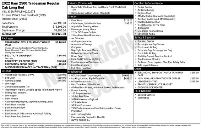 Used 2022 RAM 2500 Tradesman image 32