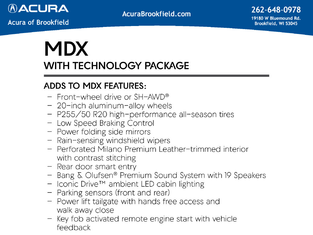 New 2026 Acura MDX w/ Technology Package AWD/4WD image 8