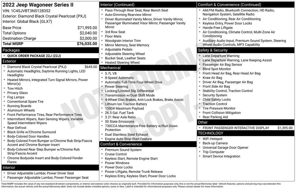 Used 2022 Jeep Wagoneer Series II image 17