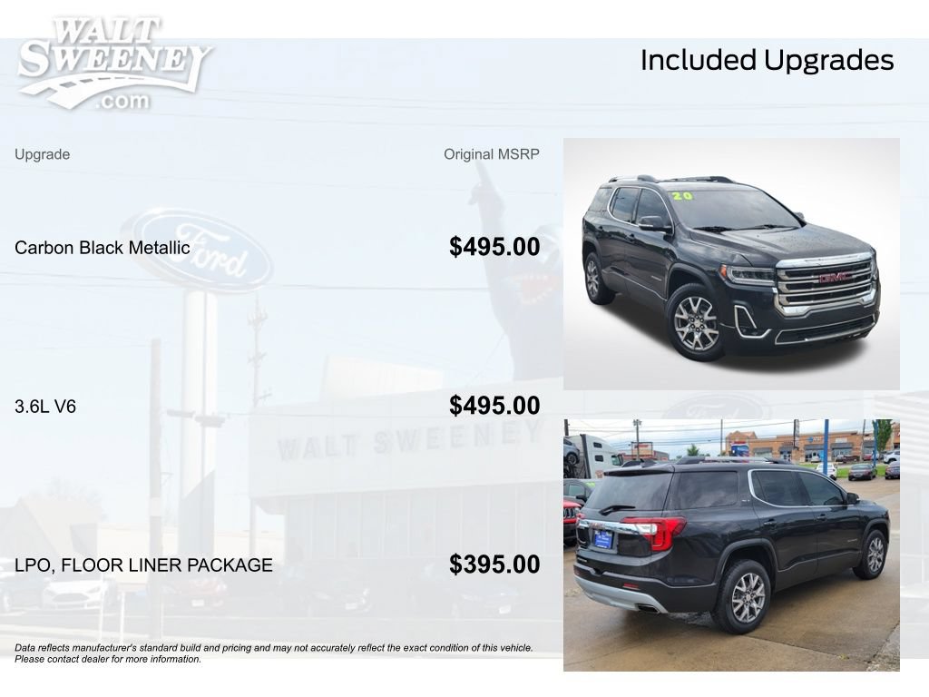 Used 2020 GMC Acadia SLT w/ LPO, Floor Liner Package FWD image 11