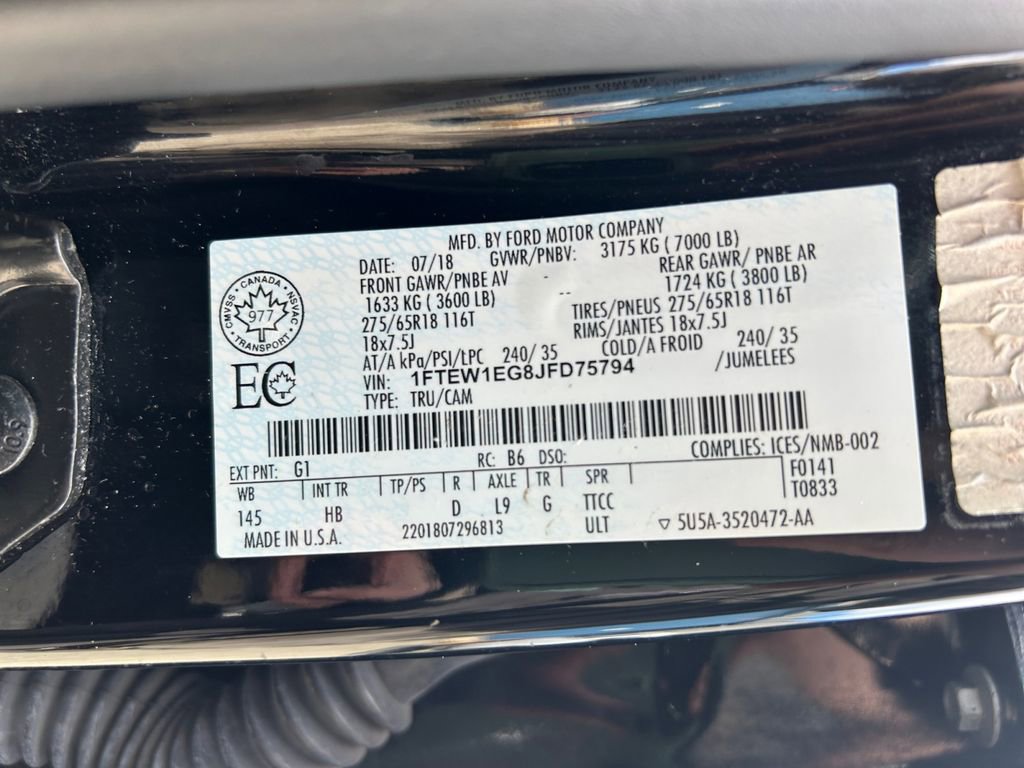 Used 2018 Ford F150 Lariat w/ Equipment Group 501A Mid AWD/4WD image 33