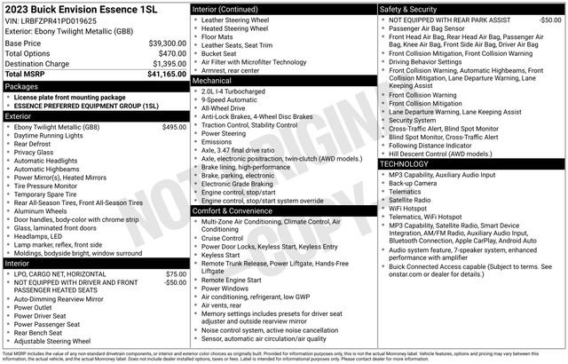 Certified 2023 Buick Envision Essence AWD/4WD image 21