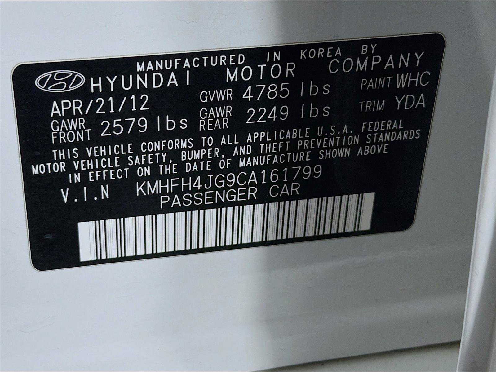 Used 2012 Hyundai Azera w/ Technology Pkg FWD image 33