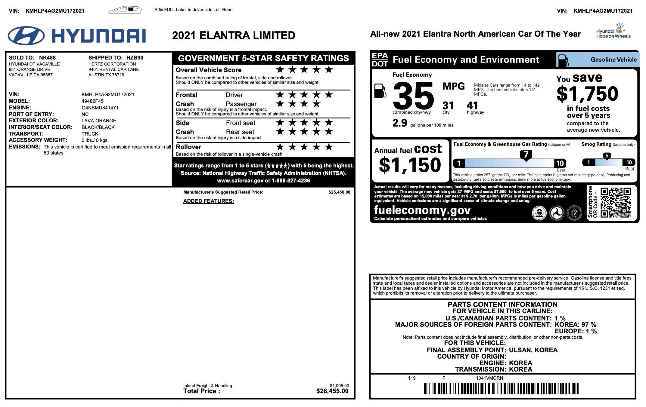 Used 2021 Hyundai Elantra Limited image 2