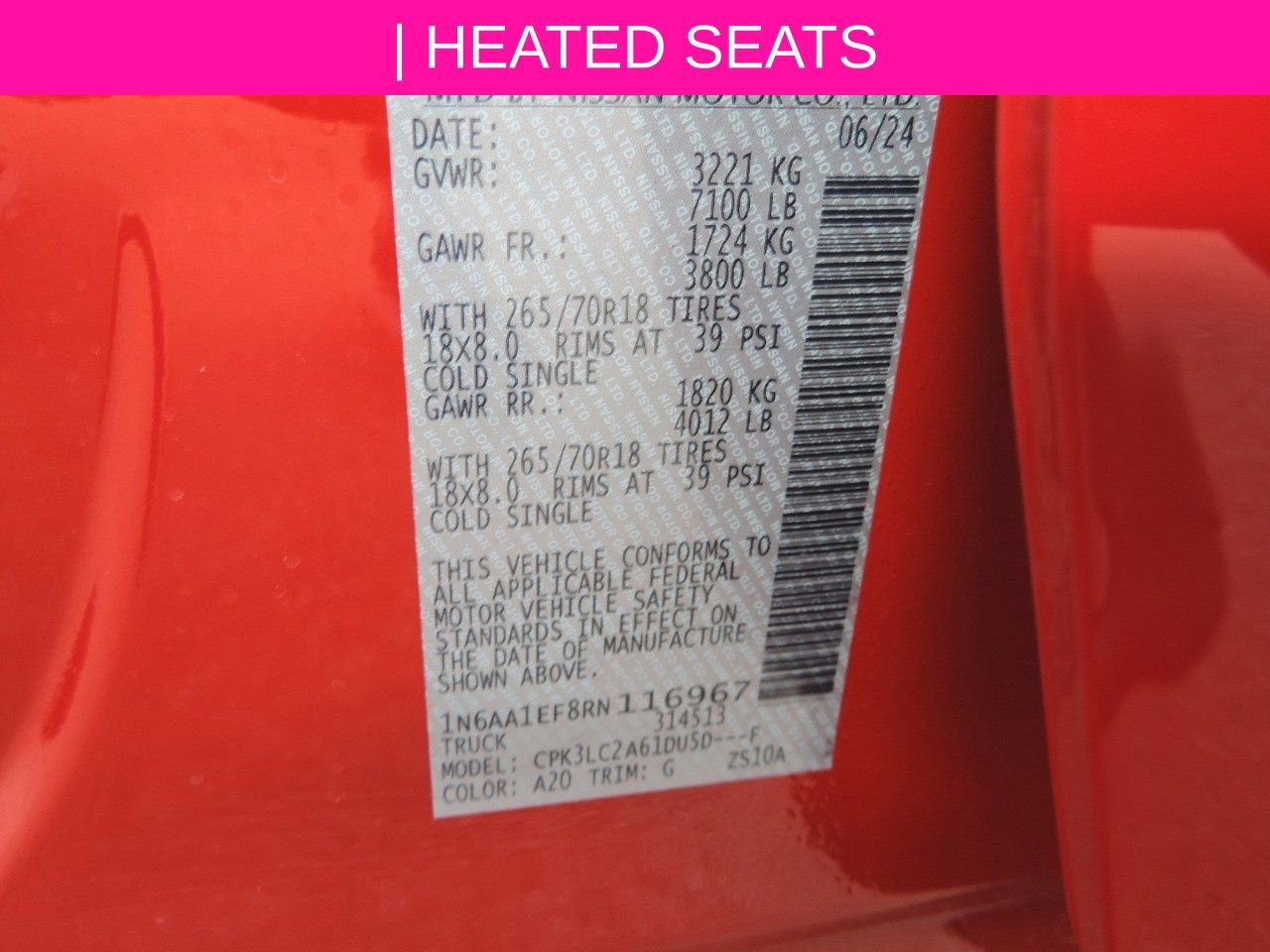 Certified 2024 Nissan Titan SV w/ SV Convenience Package image 14