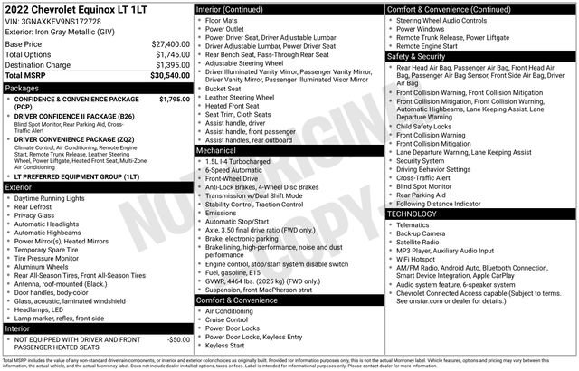 Certified 2022 Chevrolet Equinox LT FWD image 2