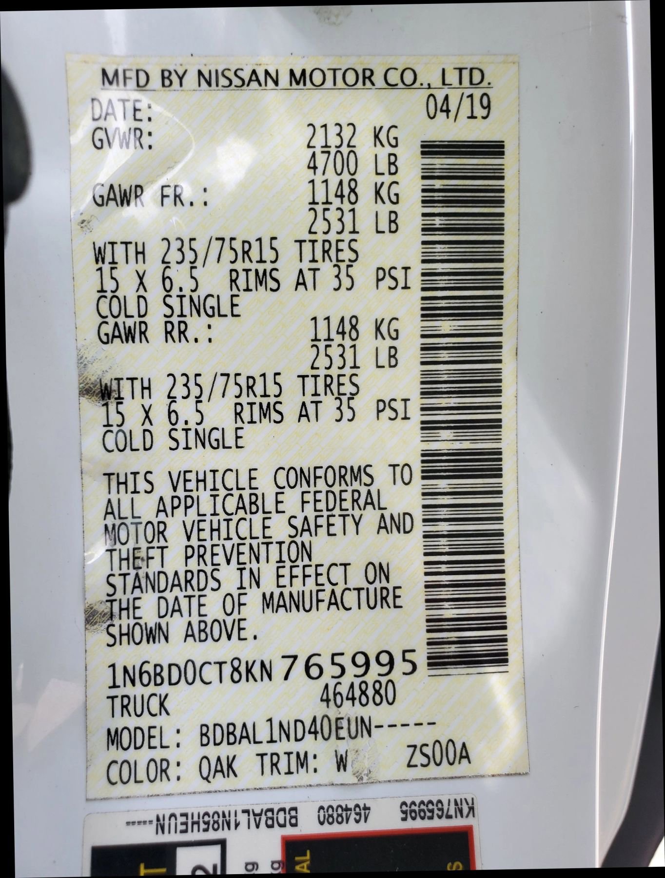 Used 2019 Nissan Frontier S RWD image 60