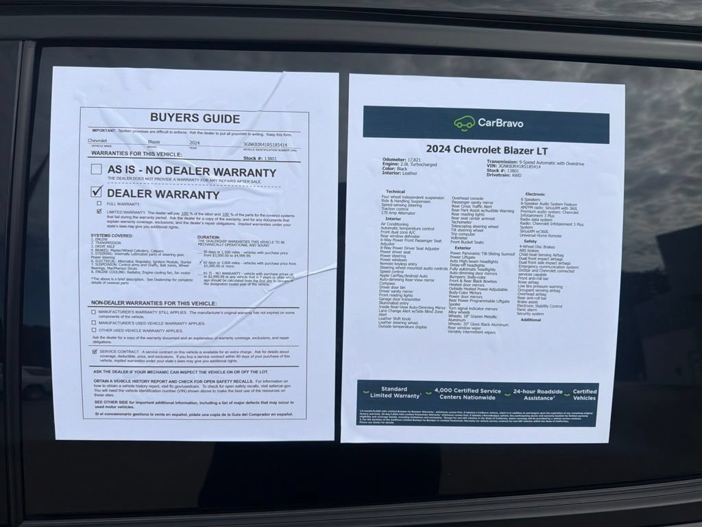 Certified 2024 Chevrolet Blazer LT AWD/4WD image 16