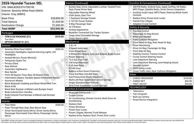 Used 2026 Hyundai Tucson SEL Plus w/ Tow & Go Package FWD image 21