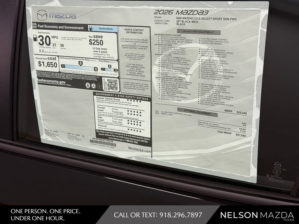 New 2026 MAZDA MAZDA3 s Sport FWD image 16