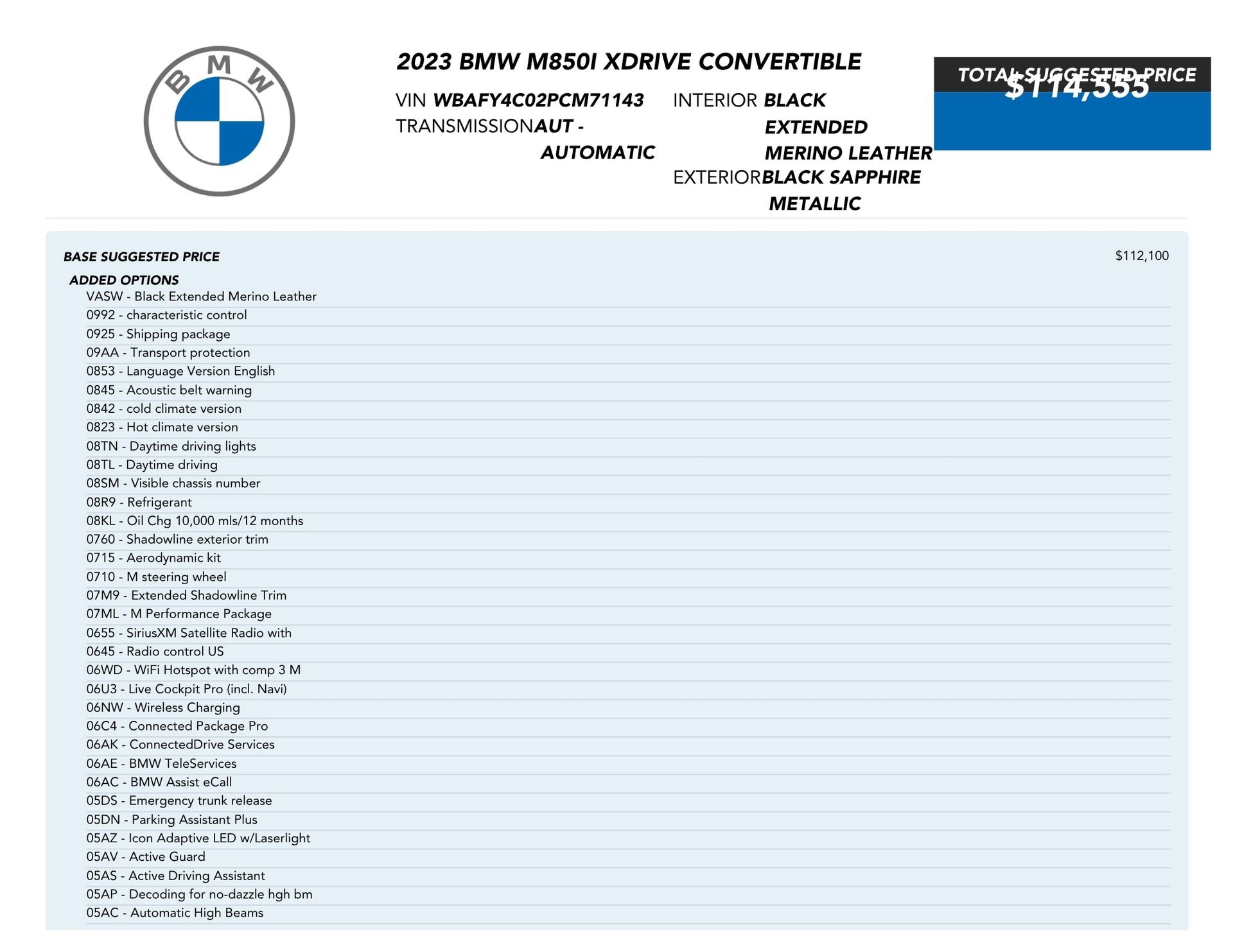 Used 2023 BMW M850i xDrive Convertible w/ M Sport Professional Package image 84