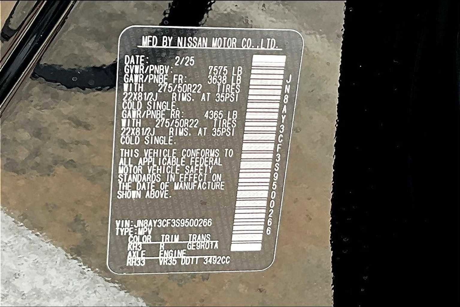 New 2025 Nissan Armada Platinum Reserve image 17