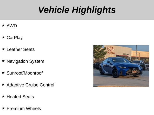 Used 2022 Lexus IS 350 F Sport w/ Dynamic Handling Package AWD/4WD image 5