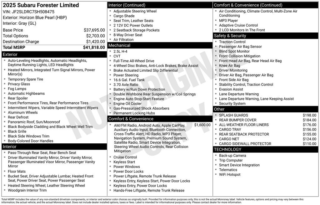 Certified 2025 Subaru Forester Limited image 41