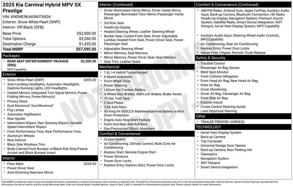 Used 2025 Kia Carnival SX Prestige image 3