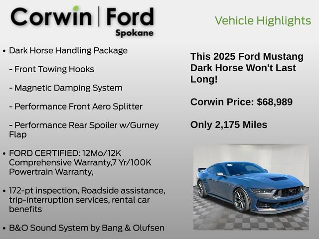 Used 2025 Ford Mustang Dark Horse w/ Dark Horse Handlin Package image 13