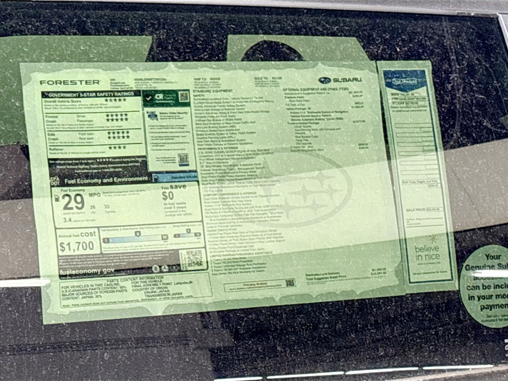 New 2026 Subaru Forester Limited w/ Limited Package AWD/4WD image 25