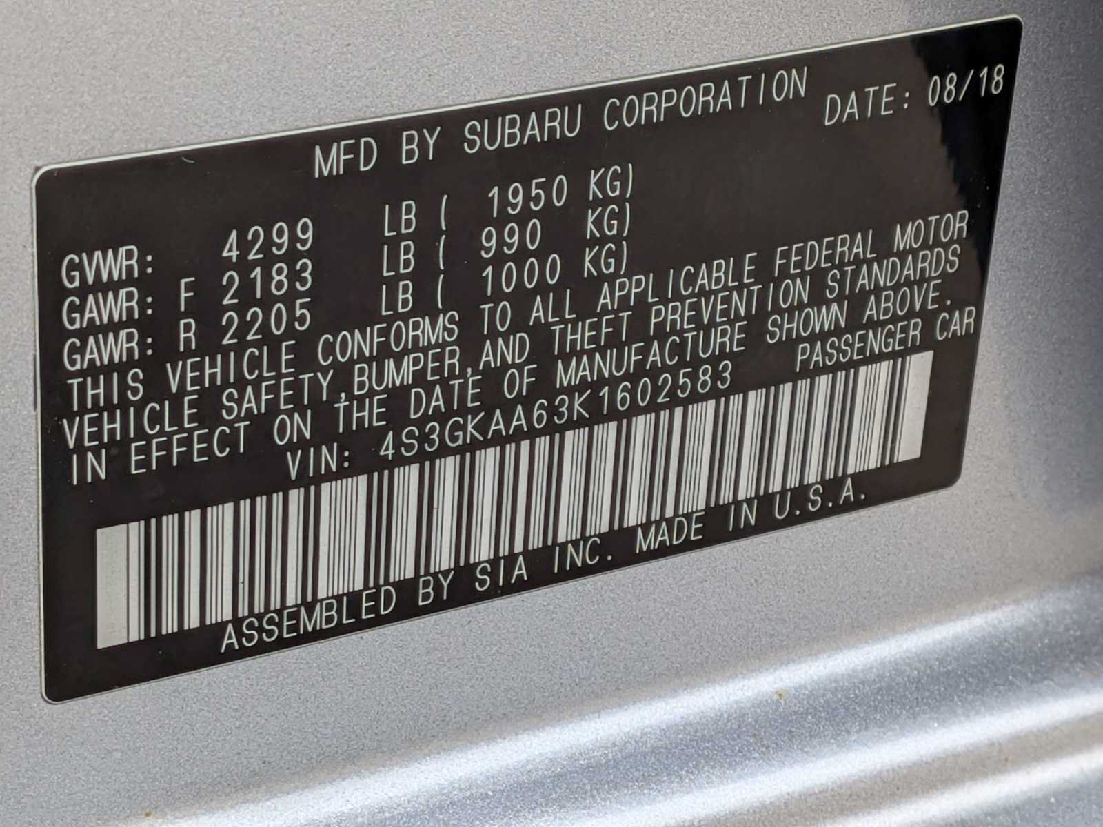 Used 2019 Subaru Impreza 2.0i AWD/4WD image 30