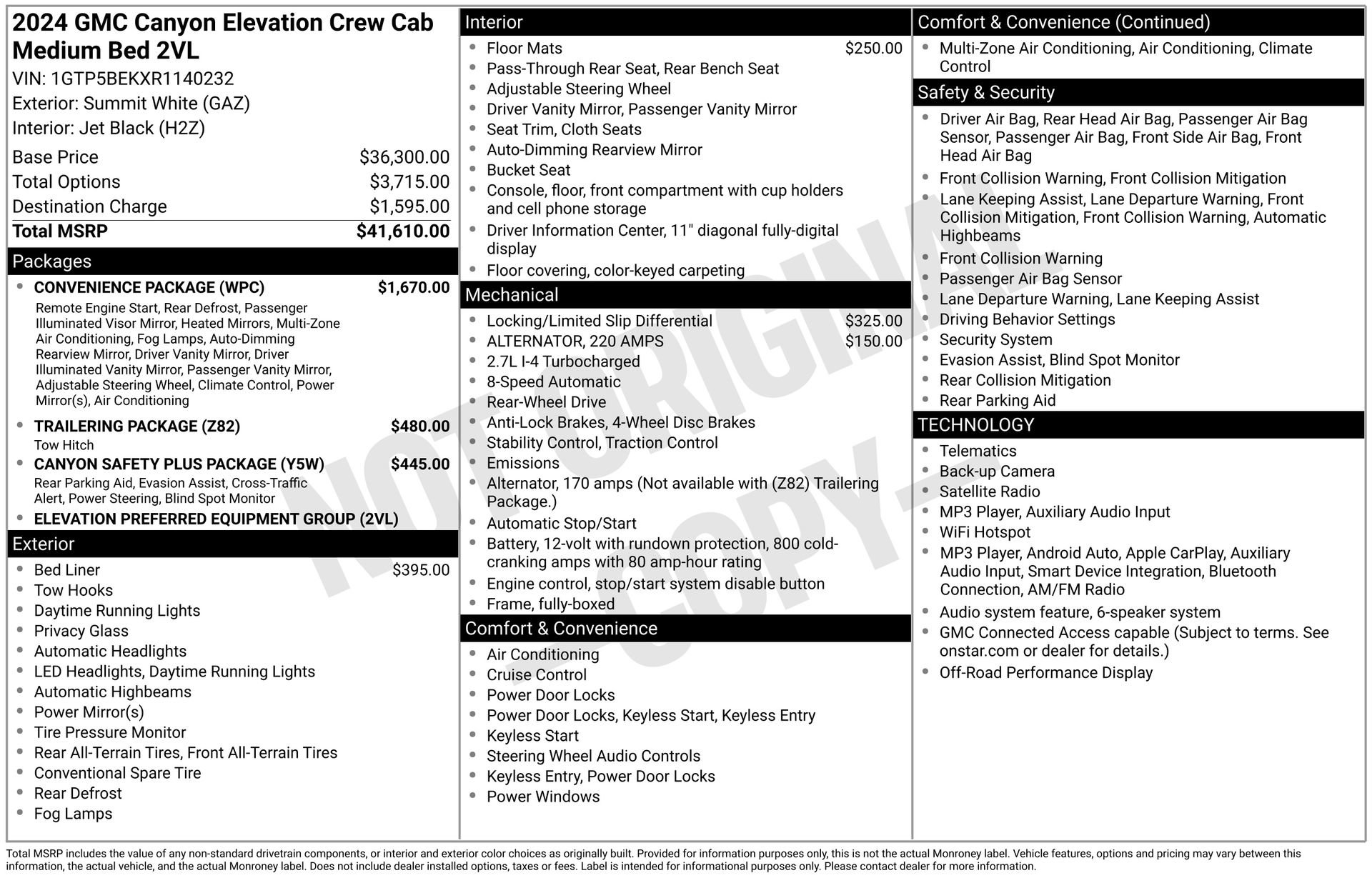 Used 2024 GMC Canyon Elevation w/ Convenience Package RWD image 29