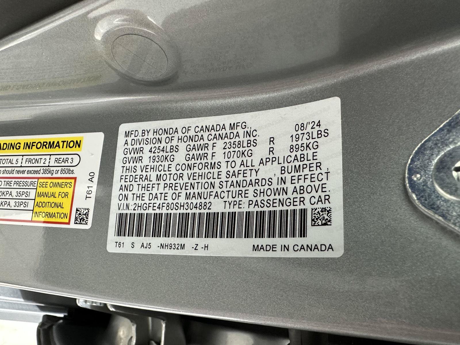 Certified 2025 Honda Civic Sport Touring image 16