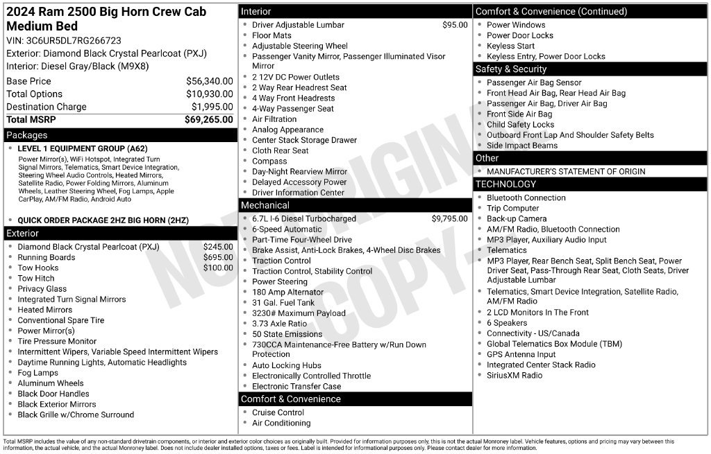 Certified 2024 RAM 2500 Big Horn AWD/4WD image 52