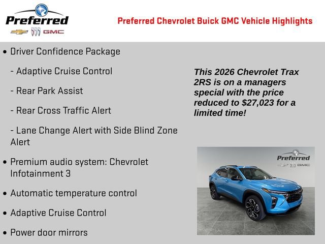 Used 2026 Chevrolet Trax RS w/ Driver Confidence Package FWD image 4