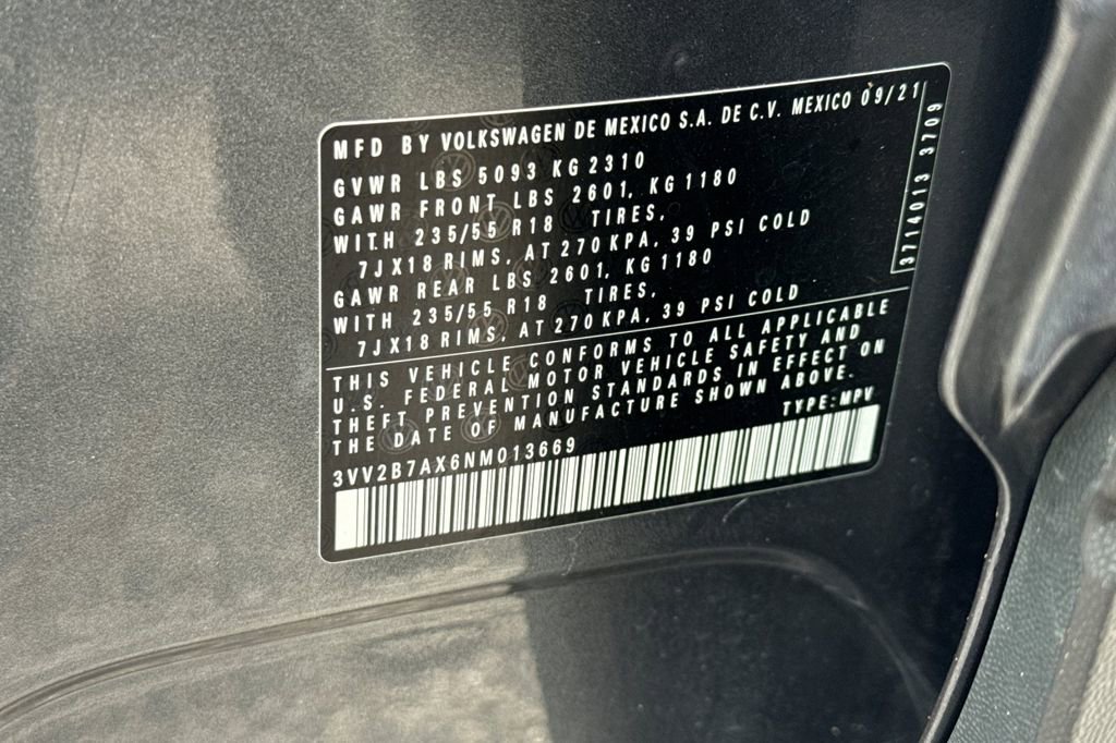 Used 2022 Volkswagen Tiguan SE AWD/4WD image 29