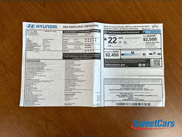 Used 2024 Hyundai Santa Cruz Limited image 59