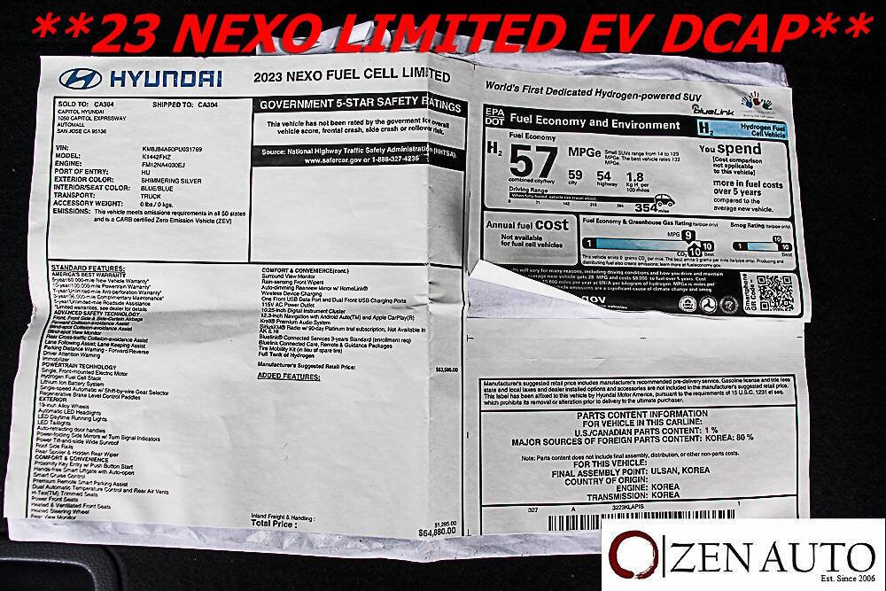 Used 2023 Hyundai Nexo Limited image 13