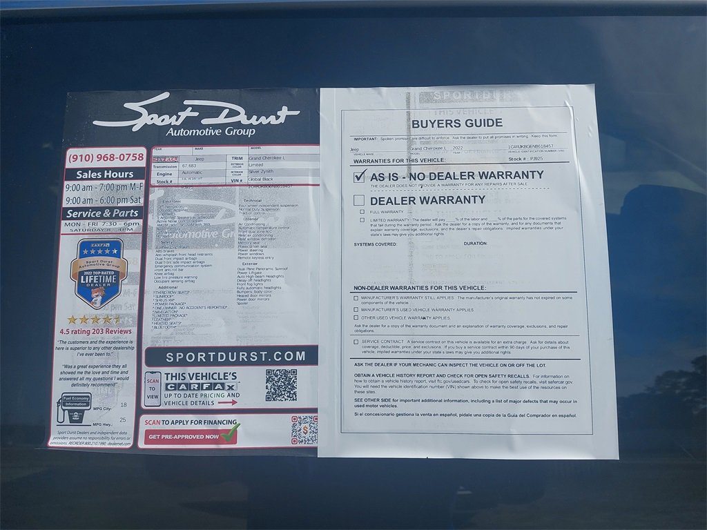 Used 2022 Jeep Grand Cherokee L Limited image 23