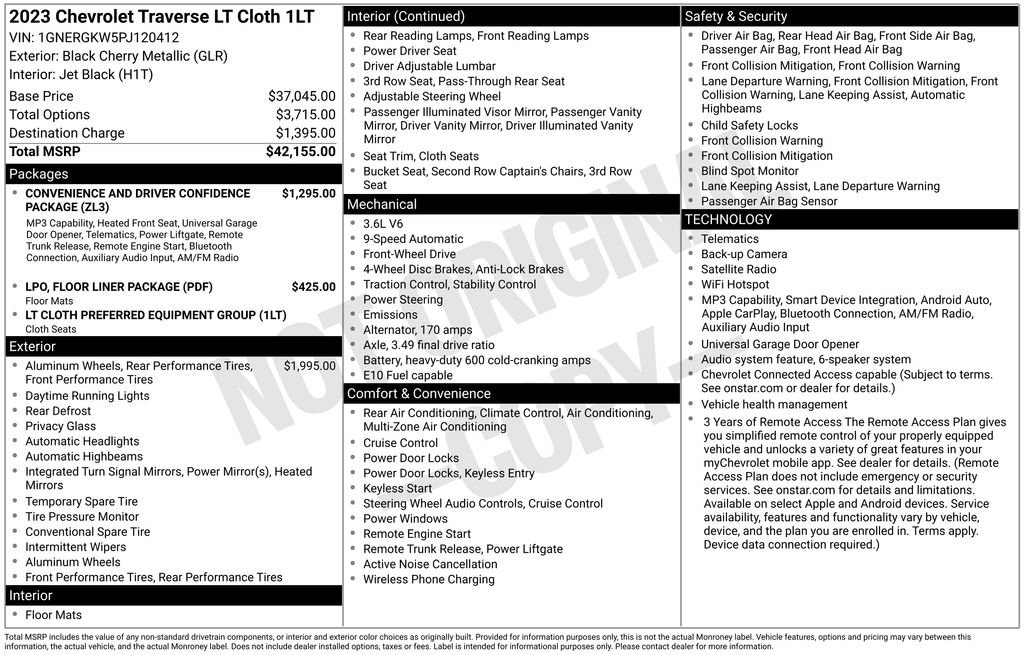 Used 2023 Chevrolet Traverse LT FWD image 10