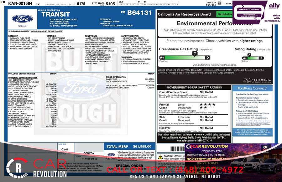 Used 2023 Ford Transit 350 148 High Roof Extended AWD image 2