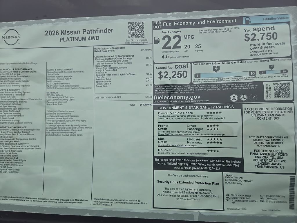 New 2026 Nissan Pathfinder Platinum image 42