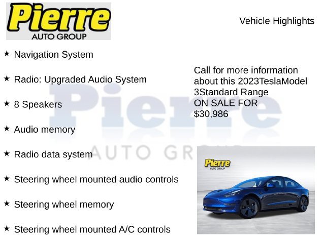 Used 2023 Tesla Model 3 Standard Range RWD image 7