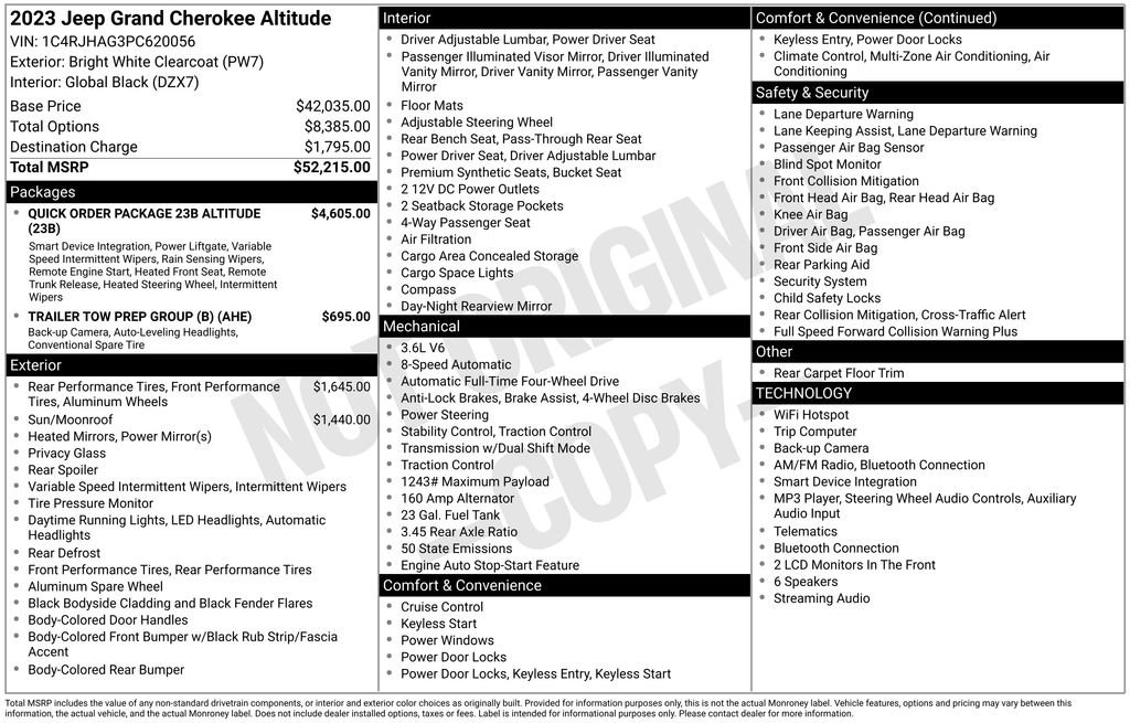 Used 2023 Jeep Grand Cherokee Altitude AWD/4WD image 4