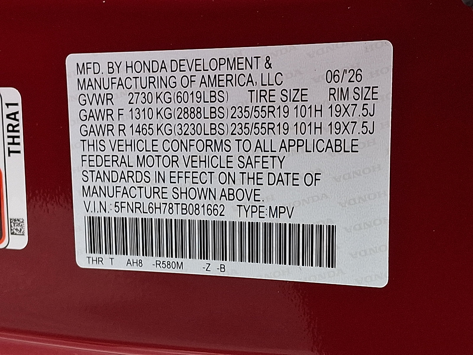 New 2026 Honda Odyssey Sport-L image 10