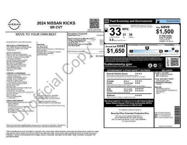 Certified 2024 Nissan Kicks SR FWD image 29