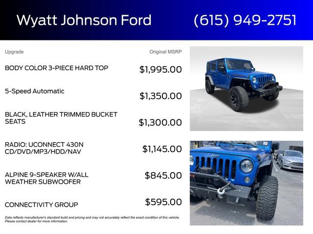 Used 2015 Jeep Wrangler Unlimited Rubicon w/ Connectivity Group AWD/4WD image 5