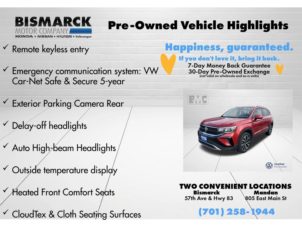 Certified 2023 Volkswagen Taos SE w/ Panoramic Sunroof Package AWD/4WD image 5
