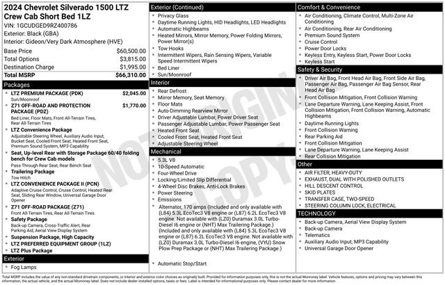 Used 2024 Chevrolet Silverado 1500 LTZ w/ LTZ Premium Package AWD/4WD image 15