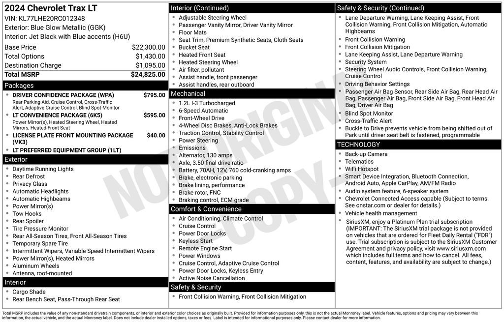 Used 2024 Chevrolet Trax LT w/ Driver Confidence Package FWD image 12