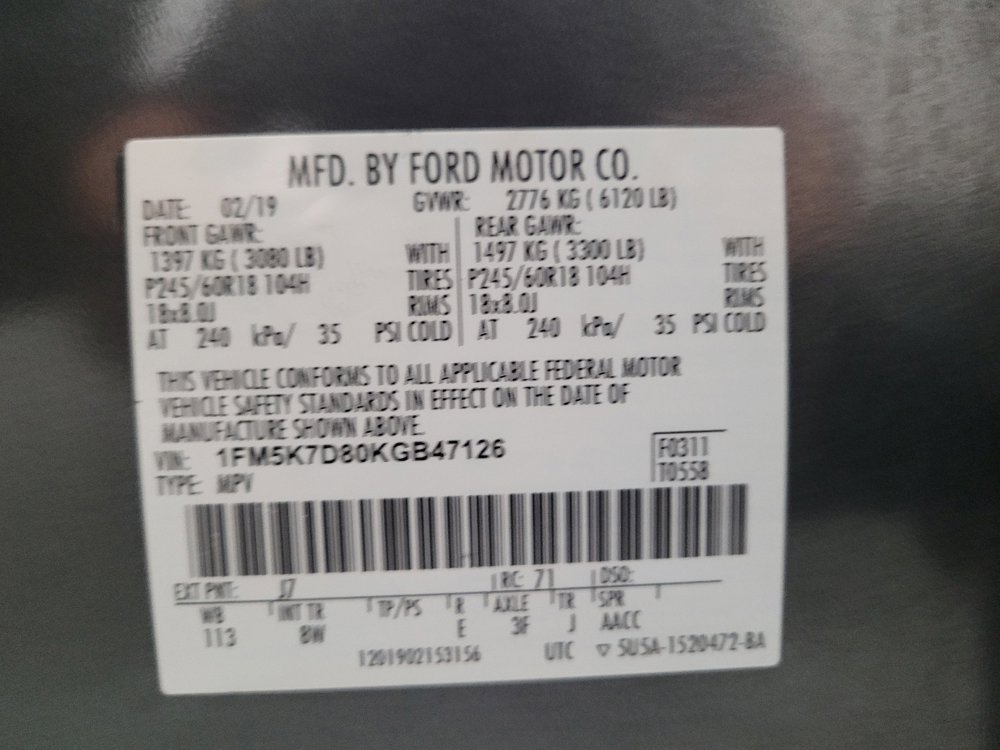 Used 2019 Ford Explorer XLT w/ Equipment Group 201A image 33